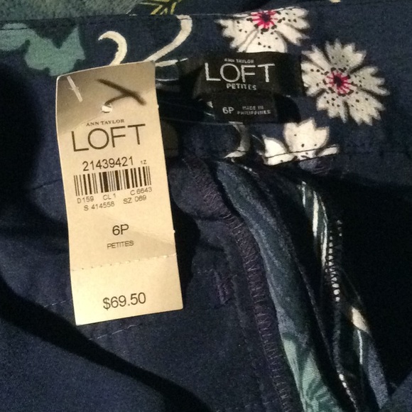 ANN TAYLOR LOFT 6P FLORAL FLUID PANT - Picture 5 of 6